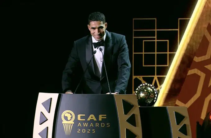 Achraf Hakimi Wins 2025 CAF Men’s Player of the Year