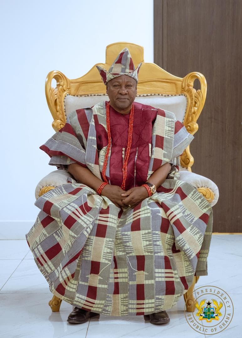 Mahama honoured with top Yoruba title in Nigeria