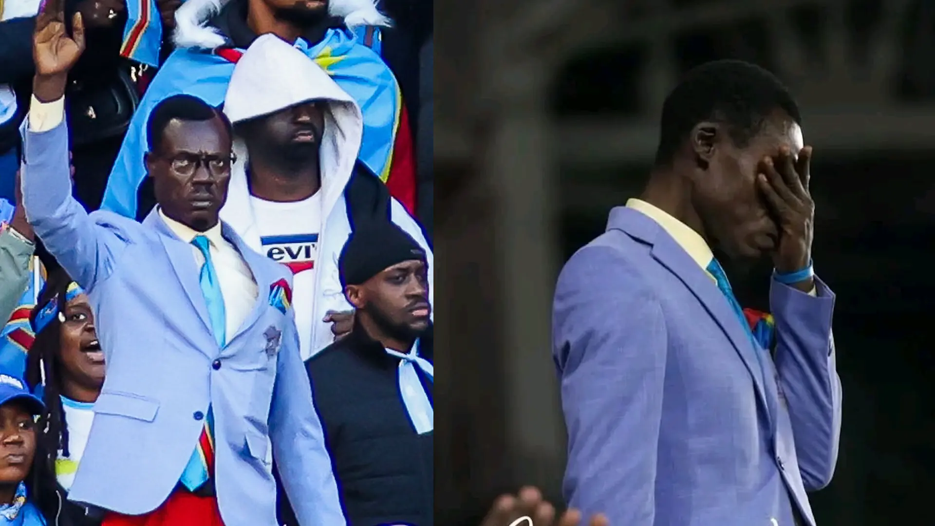 AFCON 2025 Shock: Motionless DR Congo Lumumba fan breaks down in tears after dramatic exit