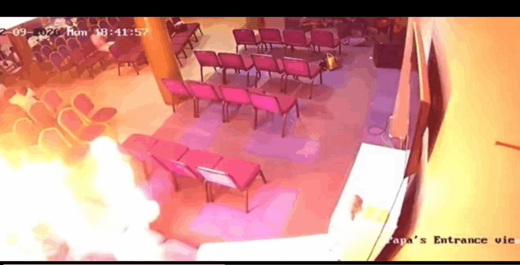 Woman arrested for setting fire to Pastor Elvis Agyemang’s Alpha Hour Auditorium in shocking attack